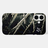 iPhone Case für personalisierte Schwarz-Weiß-Branc (Rückseite (Horizontal))