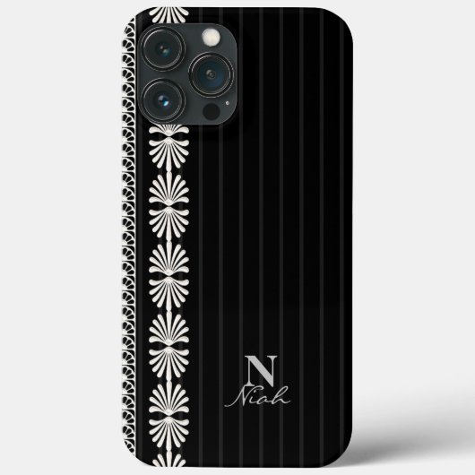 iPhone Case für personalisierte Schwarz-Weiß-Gehäu (Rückseite)