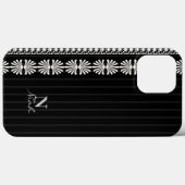 iPhone Case für personalisierte Schwarz-Weiß-Gehäu (Rückseite (Horizontal))