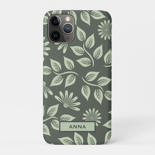 iPhone Case für personalisiertes Blumenmuster (Rückseite)