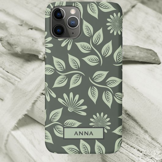 iPhone Case für personalisiertes Blumenmuster