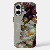 iPhone Case für personalisiertes Cream Botanical F (Rückseite)