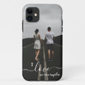 iPhone Case für personalisiertes Foto und Text-Lie (Rückseite)