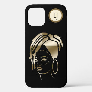 iPhone Case für personalisiertes Glas/schwarze afr