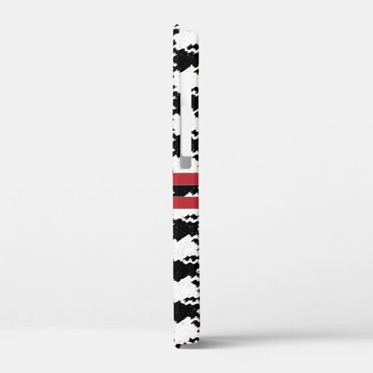 iPhone Case für personalisiertes Hahnentrittmuster (Rückseite / Links)