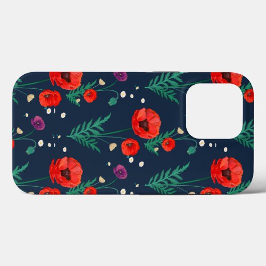 iPhone Case für Red Poppy Floral Design Case-Mate- (Rückseite (Horizontal))