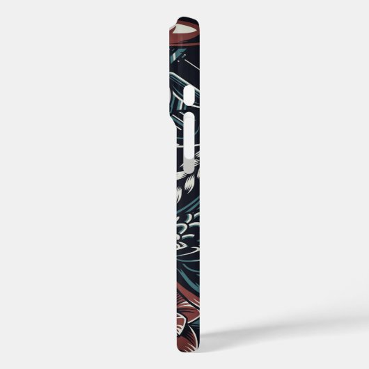 iPhone Case für Rose und Vögel (Rückseite / Links)