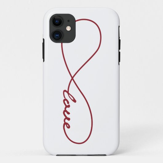 iPhone Case für Rot und Weiß-Liebe (Rückseite)
