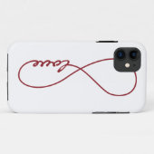iPhone Case für Rot und Weiß-Liebe (Rückseite (Horizontal))