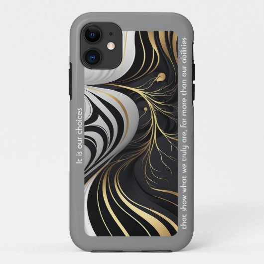 iPhone Case für schwarz und gold (Rückseite)