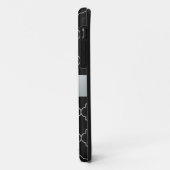 iPhone Case für Schwarz und Silver Monogram (Hinten/Links)