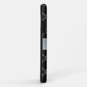 iPhone Case für Schwarz und Silver Monogram (Hinten/Rechts)