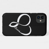 iPhone Case für Schwarz und Weiß-Liebe (Rückseite (Horizontal))