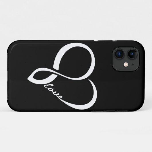 iPhone Case für Schwarz und Weiß-Liebe (Rückseite (Horizontal))