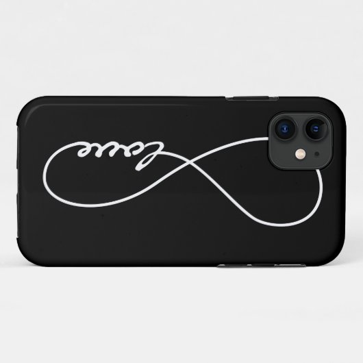 iPhone Case für Schwarz/Weiß-Liebe (Rückseite (Horizontal))