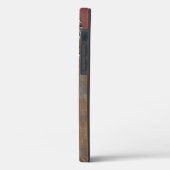 iPhone Case für Vintages Rotes Holz (Rückseite / Links)