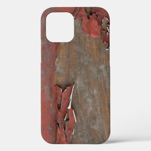 iPhone Case für Vintages Rotes Holz (Rückseite)