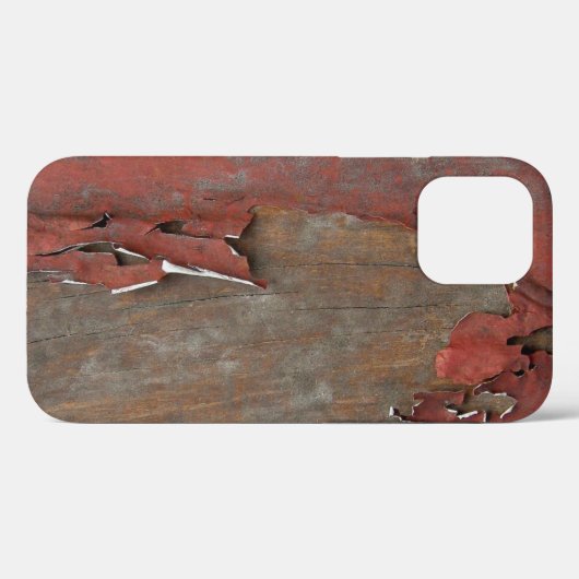 iPhone Case für Vintages Rotes Holz (Rückseite (Horizontal))