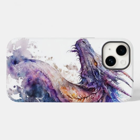 iPhone Case für Wasserfarbe Dragon (Rückseite (Horizontal))