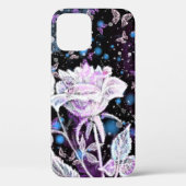 iPhone Case für White Rose und Butterflies (Rückseite)