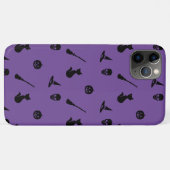 iPhone Case Halloween Muster Blk auf Lila (Rückseite (Horizontal))