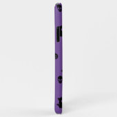 iPhone Case Halloween Muster Blk auf Lila (Hinten/Rechts)