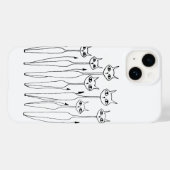 iPhone Case (Handgezeichnet Katzen) (Rückseite (Horizontal))