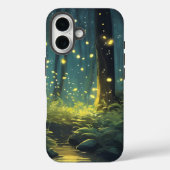 iPhone Case - Heller, gemütlicher Wald mit Feuer (Rückseite)