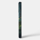 iPhone Case - Heller, gemütlicher Wald mit Feuer (Rückseite / Links)