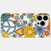 iPhone Case im Hippy-Style der 70er Jahre (Rückseite (Horizontal))