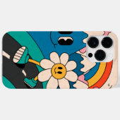 iPhone Case im Hippy-Style der 70er Jahre (Rückseite (Horizontal))