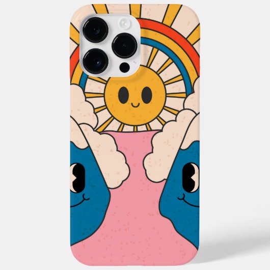 iPhone Case im Hippy-Style der 70er Jahre (Rückseite)