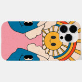 iPhone Case im Hippy-Style der 70er Jahre (Rückseite (Horizontal))