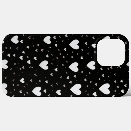 iPhone Case im Muster Schwarz/Weiß (Rückseite (Horizontal))