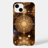 iPhone Case im verzierten Gold Celestial Muster (Rückseite)
