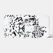 iPhone Case in Black and White Leopard (Rückseite (Horizontal))
