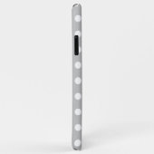iPhone Case in Grey and White Polka Dot Dot Case-M (Hinten/Rechts)