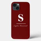 iPhone Case in Minimalistisch Schwarz und Weiß (Rückseite)