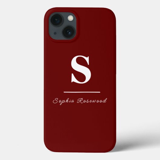 iPhone Case in Minimalistisch Schwarz und Weiß (Rückseite)