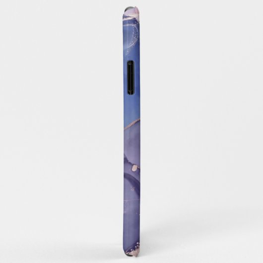 iPhone Case in Rosa und Blau-Marmor (Hinten/Rechts)