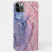 iPhone Case in Rosa und Blau-Marmor (Rückseite)