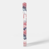 iPhone Case in Rosa und Grau (Rückseite / Links)