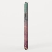 iPhone Case in Rosa und grünem Marmor (Hinten/Rechts)