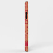 iPhone Case in Rot und Orange-Muster (Hinten/Rechts)