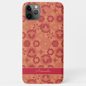 iPhone Case in Rot und Orange-Muster (Rückseite)