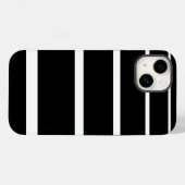 iPhone Case in Schwarzweiß-Streifen (Rückseite (Horizontal))