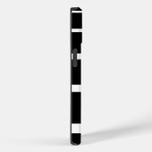 iPhone Case in Schwarzweiß-Streifen (Rückseite / Rechts)