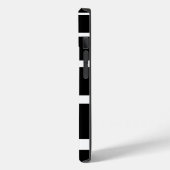 iPhone Case in Schwarzweiß-Streifen (Rückseite / Links)