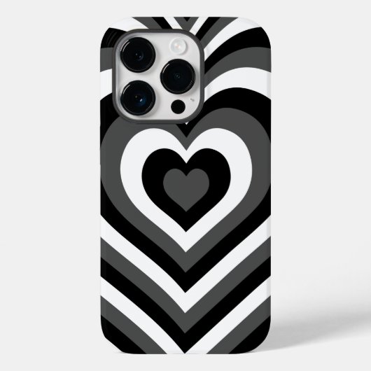 iPhone Case iPhone iPhone Black & White Heart 14 (Rückseite)