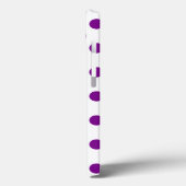 iPhone Case-Mate-Gehäuse mit lila-weißer Polka-Dot Case-Mate iPhone Hülle (Rückseite / Links)